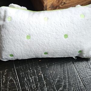NEW  Bath Junkie White and Green LUXURY TERRY REMOVABLE BATH Pillow